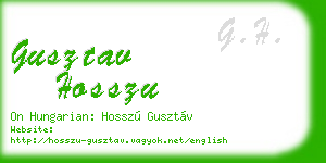 gusztav hosszu business card