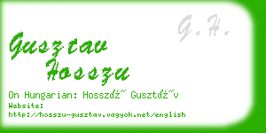 gusztav hosszu business card